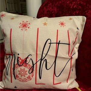 Holy Night Christmas Pillow